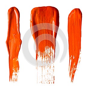 Orange paint strokes