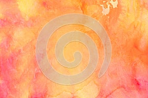 orange painted watercolor background texture