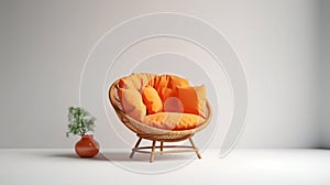 Orange Papasan Chair