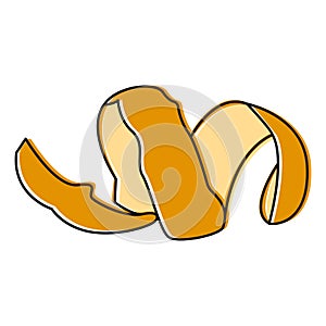 Orange peel hand draw vector