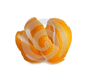 Orange peel spiral twisted isolated