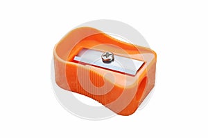 Orange pencil sharpener
