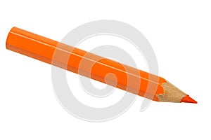 Orange pencil on white