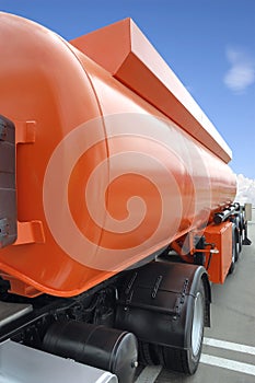 Orange petrol tanke