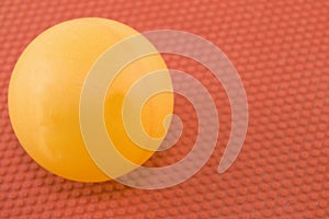 Orange ping pong ball