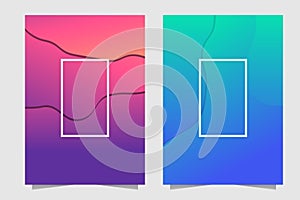 Orange, pink, purple and blue Fluid abstract covers template, bright colors gradient background