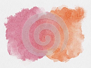 orange and pink watercolor abstract background