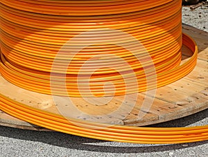 Orange pipes for fiber optic connection ADSL users