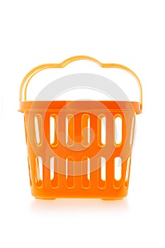 Orange plastic basket