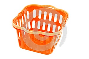Orange plastic basket