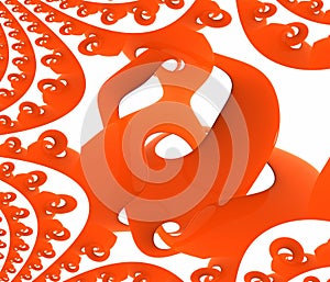 Orange plastic objects- wave polishes and reflecting - desktop high resolution photo
