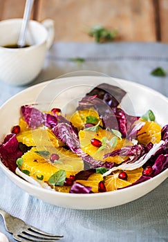 Orange with Pomegranate and Radicchio salad