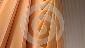 Orange pop overlapping strips Chic contemporary art Elegant Modern 3D Rendering abstract background photo