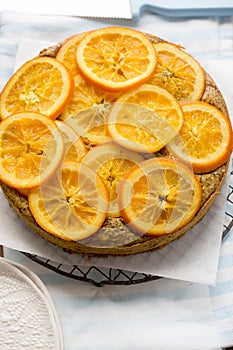 Orange poppy seed cake