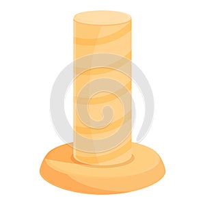 Orange post icon cartoon vector. Cat house