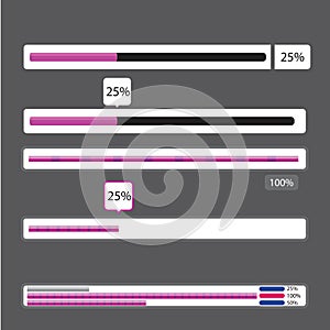 Orange preloaders and progress loading bars.