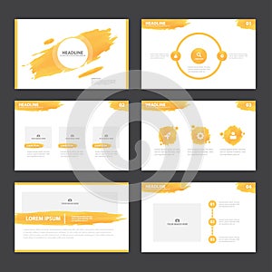 Orange presentation templates Infographic elements flat design set for brochure flyer leaflet marketing