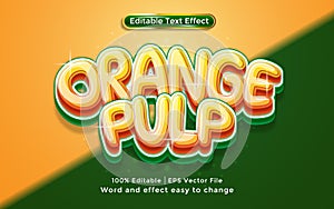 Orange pulp editable text effect