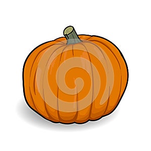 Orange pumpkin cartoon