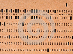 orange punched card for programming