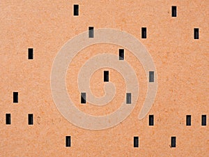 orange punched card for programming