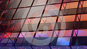 Orange and Purple Cube Shape Structure Elegant Modern 3D Rendering Abstract Background