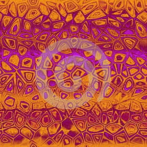 Orange - purple etno design