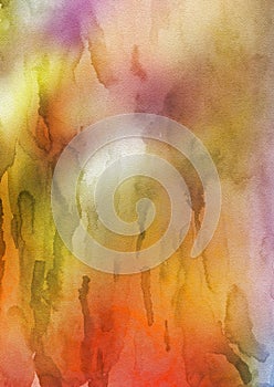 Orange Purple and Green Watercolor Texture Background Image