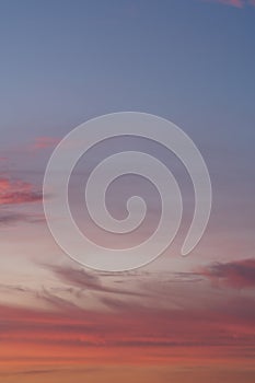 Orange purple sunset cloudscape backdrop