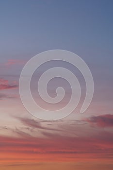 Orange purple sunset cloudscape backdrop