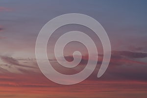 Orange purple sunset cloudscape backdrop