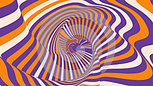 Orange and Purple Swirling Vortex Design