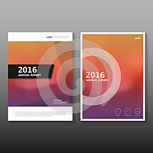 Orange purple Vector annual report Leaflet Brochure Flyer template design, book cover layout design