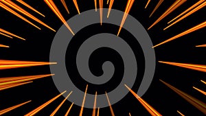 Orange radial velocity lines for flash action overlay