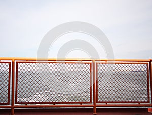 Orange railing