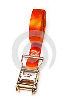 Orange ratchet strap