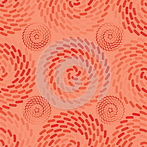 Orange ray roll semless pattern