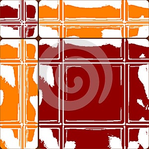 Orange and red ceramic tiles