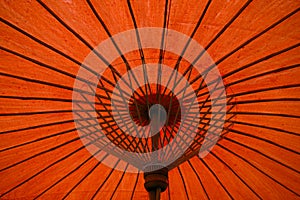 Orange red umbrella background