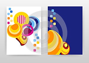 Orange red yellow blue design for annual report, brochure, flyer, poster. Abstract yellow blue background vector illustration for