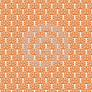 Orange repeatable Halloween owl pattern photo