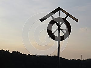 Orange Rescue Circle Life Buoy Save Wharf Harbor Marina Yard