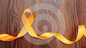 Orange Ribbon for Healthcare and World cancer day concept.