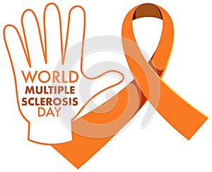 Orange ribbon leukemia awareness multiple sclerosis awareness malnutrition awareness sign or object