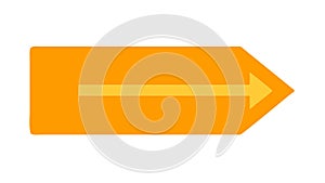 Orange Right Arrow, Navigation, Next Step, and Forward Progress Symbol vector design Generative AI