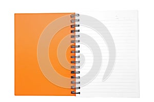 Orange ring binding book