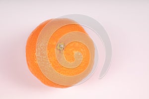 Orange ripe citrus fruit on a white background top view