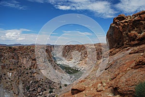 Orange river canyon. Augrabies Falls National Park, Northern Cape, South Africa