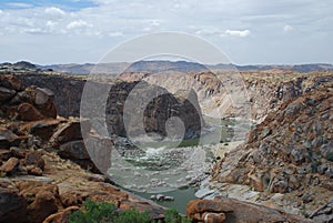 Orange river canyon at Augrabies Falls National Park. Northern Cape, South Africa