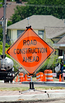 Road construction sign